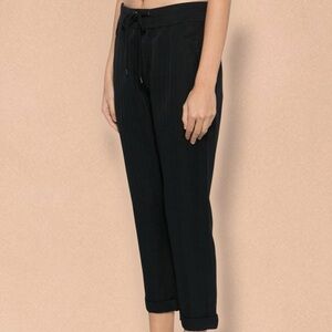 NWT James Perse ‘Classic Hino Tapered Drawstring Waist Pants’ in Black Size 2/M
